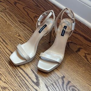 Nine West Beige Strappy Heels